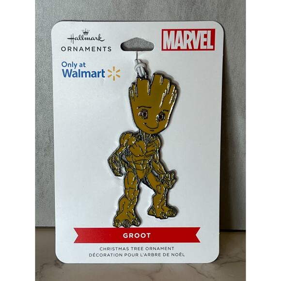 Hallmark 3" MARVEL GROOT Flat Metal, Enamel Coated Ornament, BRAND NEW - Picture 1 of 1